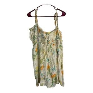 Forever 21 Women’s Floral Print Self Tie Cami Straps Mini Sundress Size 2X